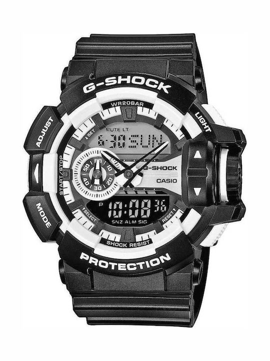 Casio G-Shock Ψηφιακό Ανδρικό Ρολόι 51.9mm Χρονογράφος Μπαταρίας με Μαύρο Καουτσούκ Λουράκι