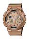 Casio G-Shock Ανδρικό Ρολόι 51mm Χρονογράφος Μπαταρίας με Ροζ Χρυσό Καουτσούκ Λουράκι