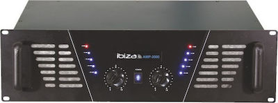 Ibiza Sound AMP-2000 Τελικός Ενισχυτής PA 2 Καναλιών 1500W/4Ω 1000W/8Ω με Σύστημα Ψύξης