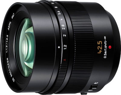 Panasonic Crop Camera Lens Leica DG Nocticron 42.5mm f/1.2 Asph/Power OIS Steady for Micro Four Thirds (MFT) Mount Black