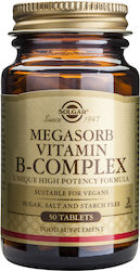 Solgar Megasorb Vitamin B-Complex Vitamin for Energy, Hair & Skin 50 tabs