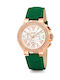 Folli Follie Watch Chronograph with Green Leather Strap
