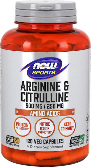 Now Foods Arginine & Citrulline 120 Kapseln Ungesüßt