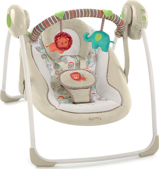 Bright Starts Portable Swing in Електрически Релакс Бебе Бежов