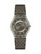 Swatch Watch with Brown Metal Bracelet