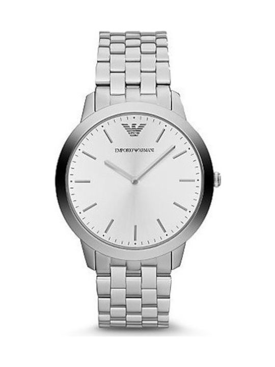 Emporio Armani Uhr Batterie mit Silber Metallarmband