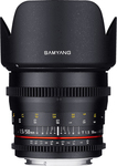 Samyang Full Frame Camera Lens 50mm T1.5 AS UMC VDSLR Fixed for Nikon F Mount Black