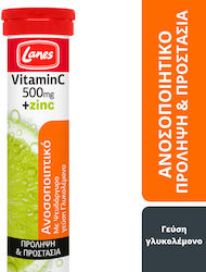 Lanes Vitamin C + Zinc Vitamin 500mg Lemon 20 eff. tabs