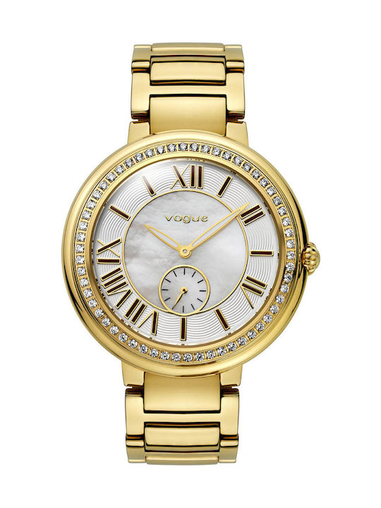 Vogue Uhr Chronograph mit Gold Metallarmband