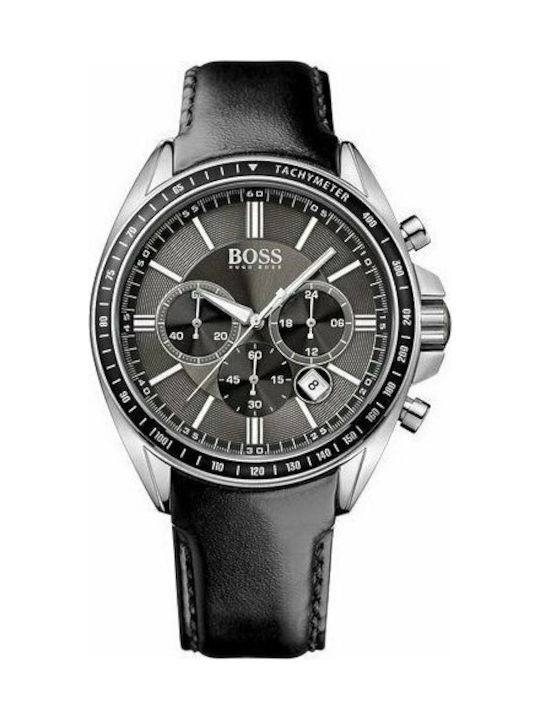 Hugo Boss Uhr Chronograph Batterie mit Schwarz