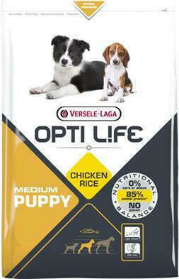 Versele Laga Opti Life Puppy Medium 2.5kg Dry Food Grain-Free & Gluten-Free for Medium Breed Puppies with Chicken and Rice