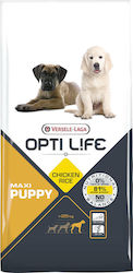 Versele Laga Opti Life Puppy Maxi 12.5kg Trockenfutter ohne Getreide & Gluten für Welpen großer Rassen mit Huhn und Reis