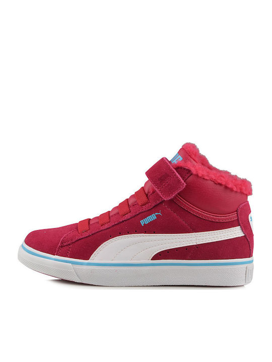 Παιδικά Sneakers High με Σκρατς Φούξια