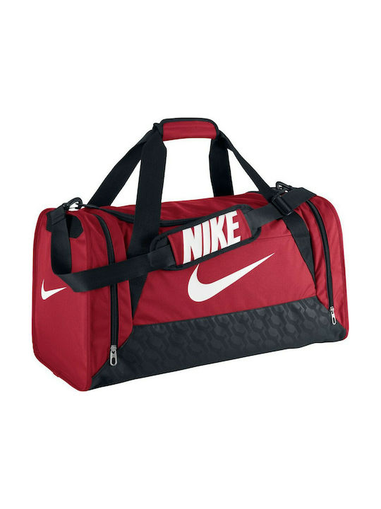Nike Brasilia Αθλητική Τσάντα Ώμου για το Γυμναστήριο Κόκκινη