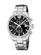 Festina Men's Watch 44mm Chronograph Battery with Silver Metal Bracelet