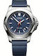 Victorinox I.n.o.x Ανδρικό Ρολόι 43mm Μπαταρίας με Μπλε Καουτσούκ Λουράκι