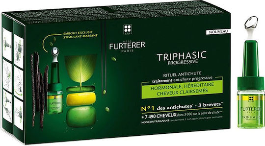 Rene Furterer Triphasic Progressive Ampule pentru păr pentru căderea părului 8x5.5ml
