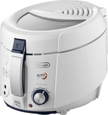 De'Longhi RotoFry F38436 Deep Fryer with Removable Basket 1.5lt White