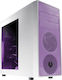 BitFenix Neos Midi Tower Computer Case with Window Panel Purple