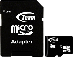 TeamGroup microSDHC 8GB Clasa 10 Viteză mare cu adaptor