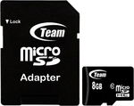 TeamGroup microSDHC 8GB Class 10 High Speed με αντάπτορα