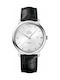 Omega Automatic Watch with Leather Strap Black