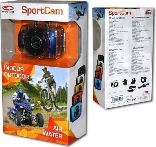 Reekin SC-001 Action Camera HD (720p) Underwater (with Case) with Touch Screen 2" Orange