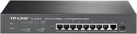 TP-LINK TL-SL2210 v1 v1 Managed L2 Switch με 9 Θύρες Ethernet και 1 SFP Θύρα