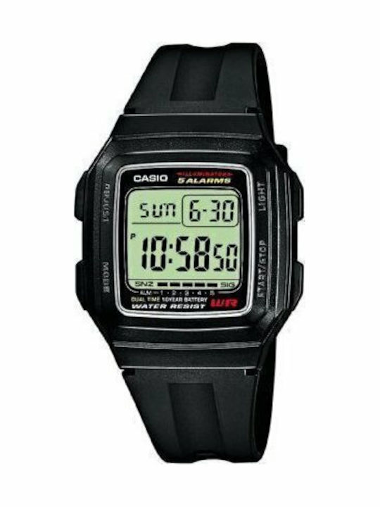 Casio Ψηφιακό Ανδρικό Ρολόι 34mm Μπαταρίας με Μ...