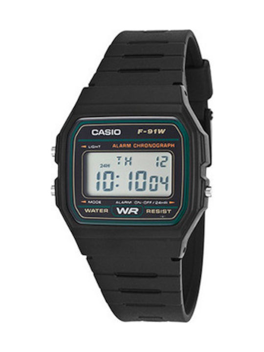 Casio Collection Digital Battery Watch with Rub...