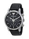 Emporio Armani Classic Men's Watch 41mm Chronograph Battery with Black Leather Strap