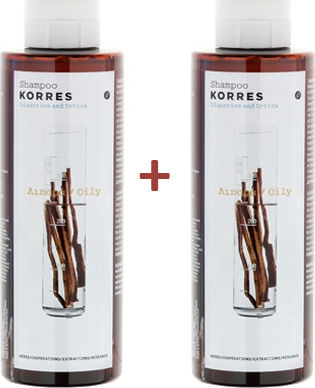 Korres Licorice & Urtica Σαμπουάν για Λιπαρά Μαλλιά (2x250ml) 500ml
