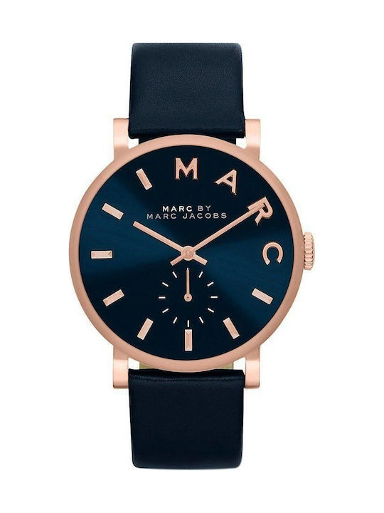 Marc Jacobs Часовник с Син Кожена каишка