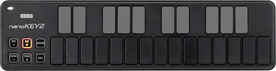 Korg Midi Keyboard NanoKEY 2 με 25 Πλήκτρα σε Μαύρο Χρώμα