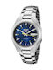 Seiko Мъжки Часовник 38mm На Батерия Със Сребрист Ацтълен Гривна