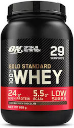 Optimum Nutrition Gold Standard 100% Whey Суроватъчна Протеин с Вкус на Двойно богат шоколад 908гр