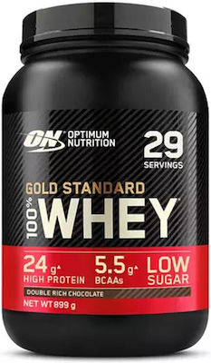 Optimum Nutrition Gold Standard 100% Whey Proteină din Zer cu Aromă de Ciocolată dublă bogată 908gr