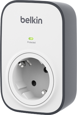 Belkin Μονή Εξωτερική Πρίζα Ρεύματος Ασφαλείας Λευκή