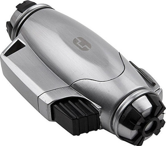 True Utility FireWire TurboJet Winddichter Feuerzeug Flamme Typ Jet in Silber Farbe