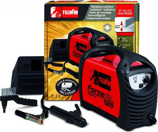 Telwin Force 125 Welding Machine Inverter MMA with Maximum Welding Current 80A and Duty Cycle 50%