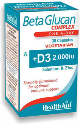 Health Aid BetaGlucan Complex Supplement for Immune System Support 30 Vegetable Capsules
