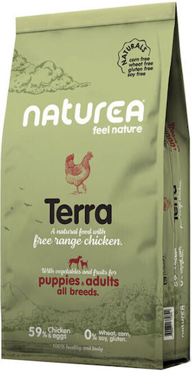 Naturea Naturals Terra 2kg Trockenfutter ohne Gluten für erwachsene Hunde mit Huhn