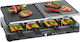 Clatronic Tabletop Grătar Electric Raclette Placă Netedă și Striată 1400W Grătare electrice cu Termostat Reglabil 46bucx23buccm