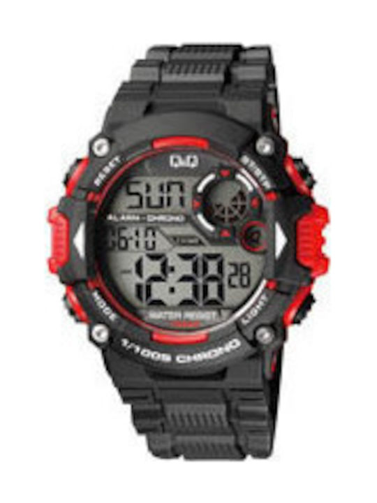 Q&Q Digital Watch Battery with Black Rubber Str...