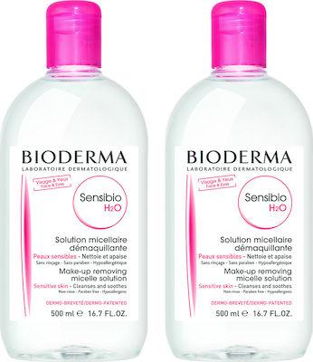 Bioderma Sensibio H2O Makeup Remover Micellar Water for Sensitive Skin 2x500ml