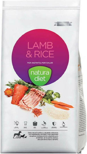 Dingonatura 3kg Dry Food Diet for Adult Dogs with Rice and Lamb