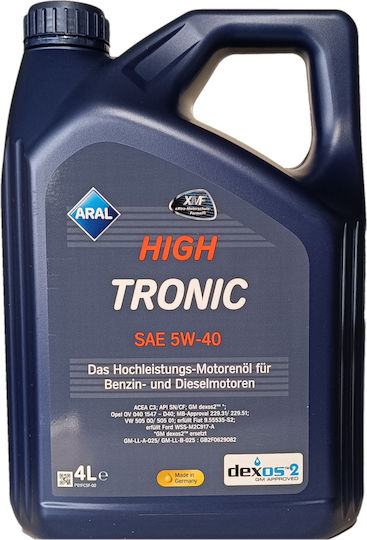 Aral HighTronic Συνθετικό Λάδι Αυτοκινήτου 5W-40 4lt