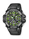 Casio Watch Chronograph Battery with Black Rubber Strap