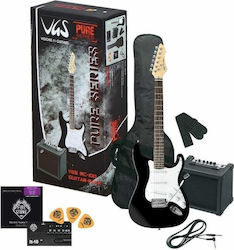 Gewa RC-100 Conținut Set Chitară Electrică Stratocaster cu Manșetă Neagră Gewa RC-100 Conținut Set Chitară Electrică Stratocaster cu Manșetă Neagră