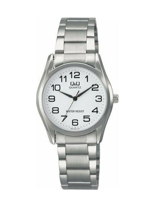 Q&Q Uhr mit Silber Metallarmband Q640J204Y